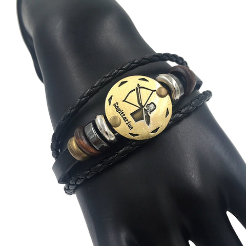 Personality Zodiac Signs Punk Bracelet