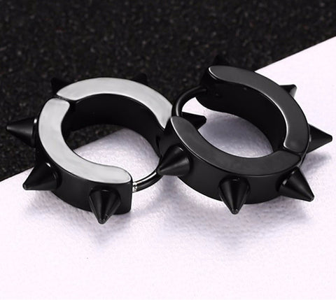 Gothic Rivet Spike Stud Earrings