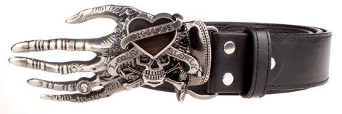 Heavy Metal Rock Skull Claw Belt