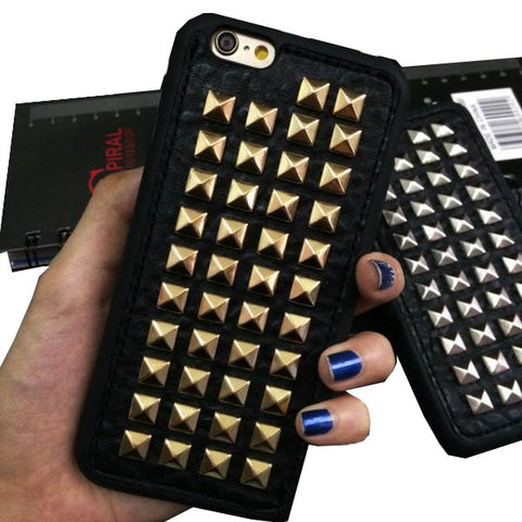 3D Soft Rock Punk Stud Phone Case