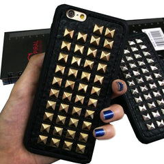 3D Soft Rock Punk Stud Phone Case