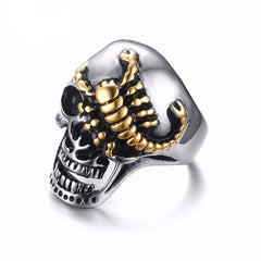 Skull Bone & Scorpion Biker Rings