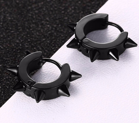 Gothic Rivet Spike Stud Earrings