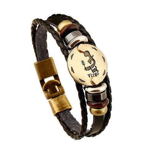 Personality Zodiac Signs Punk Bracelet