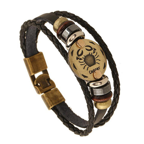 Personality Zodiac Signs Punk Bracelet