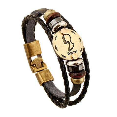 Personality Zodiac Signs Punk Bracelet