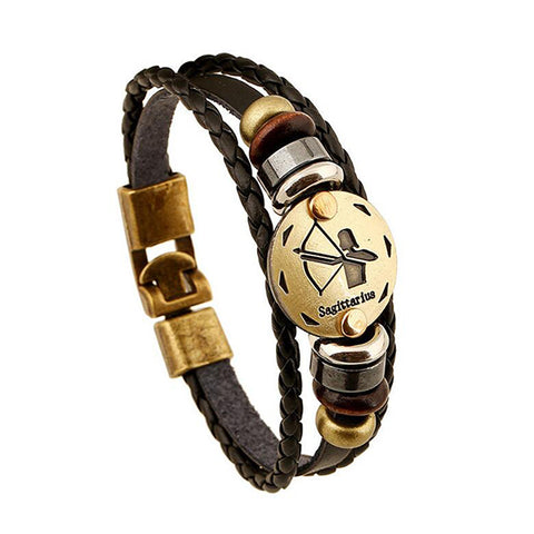 Personality Zodiac Signs Punk Bracelet