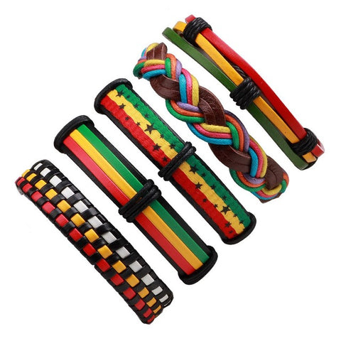 Punk Leather Wrap Bracelet