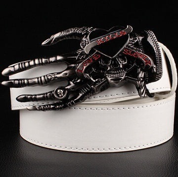 Heavy Metal Rock Skull Claw Belt