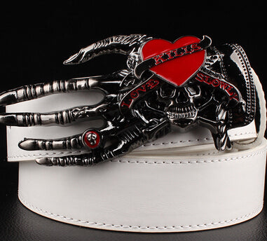 Heavy Metal Rock Skull Claw Belt