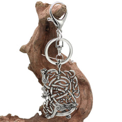 Medieval Pewter Dragon Gothic Keychain