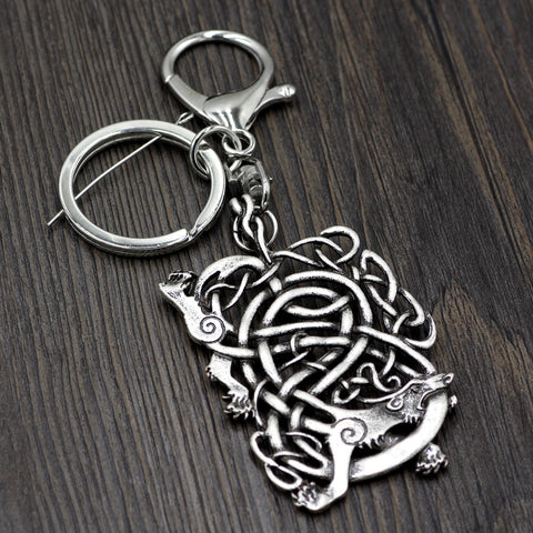 Medieval Pewter Dragon Gothic Keychain